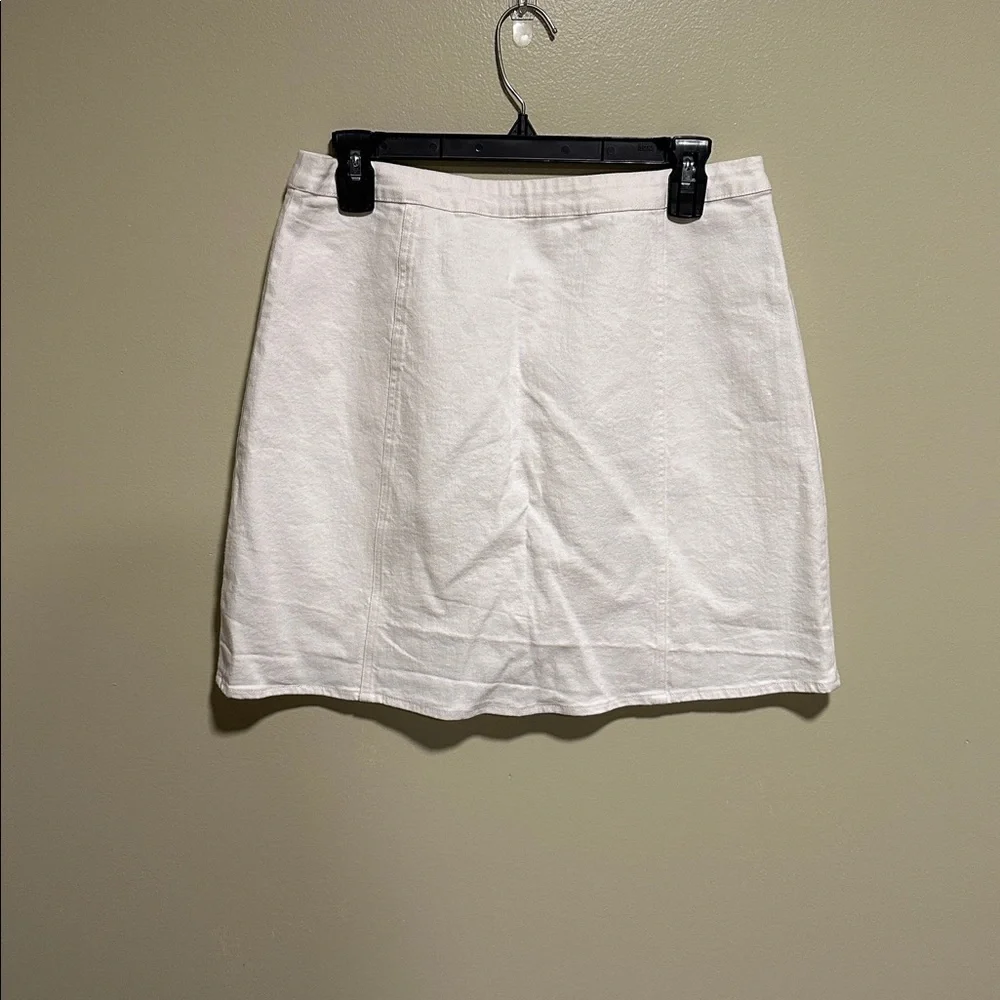 SugarLips White Jean Skirt Size Large - Picture 4 of 6
